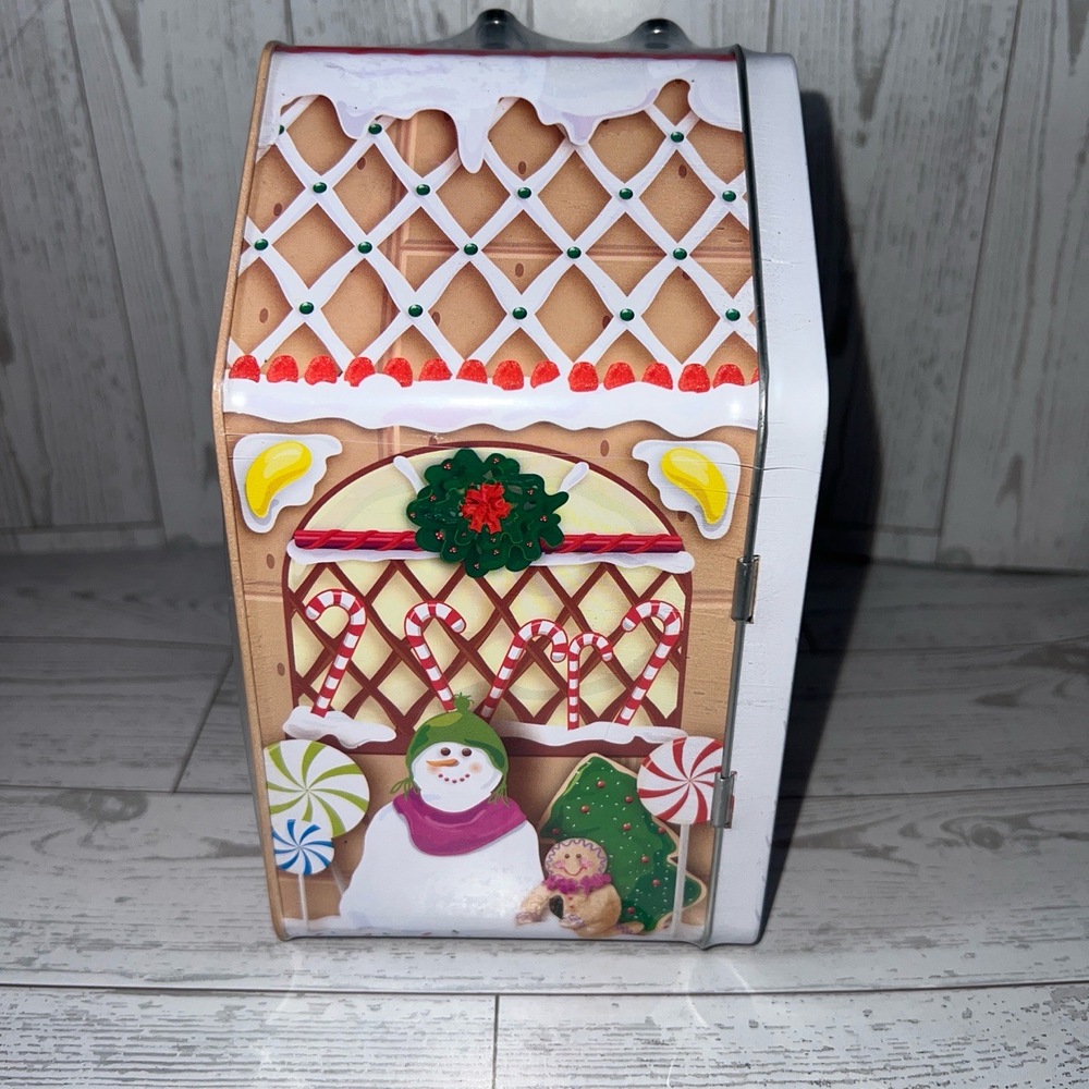 2 Tin Box Company Gingerbread House Tin w/Baking Recipe & Cookie Cutter Included - Picture 10 of 11